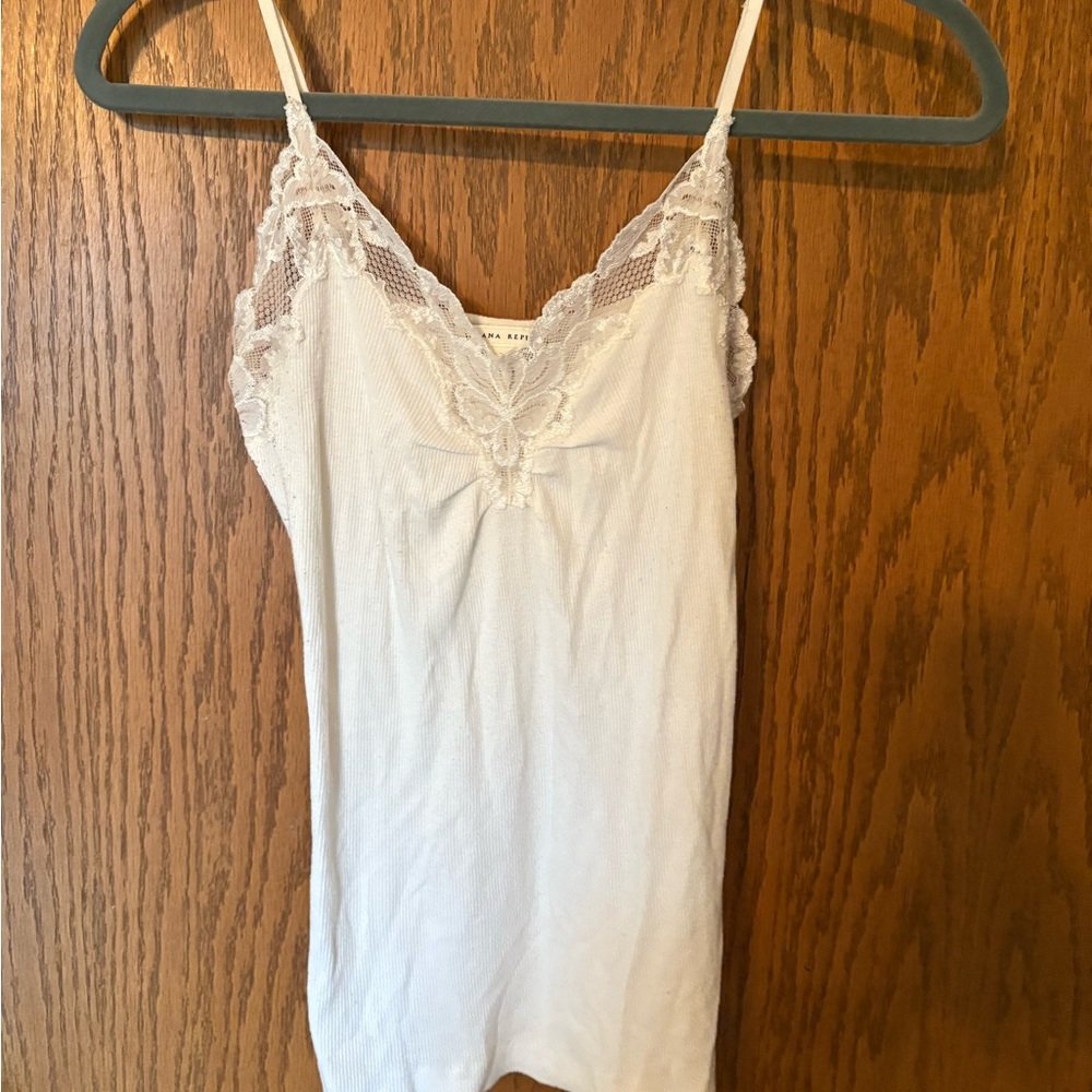 Banana Republic Ivory Lace Accent Cami